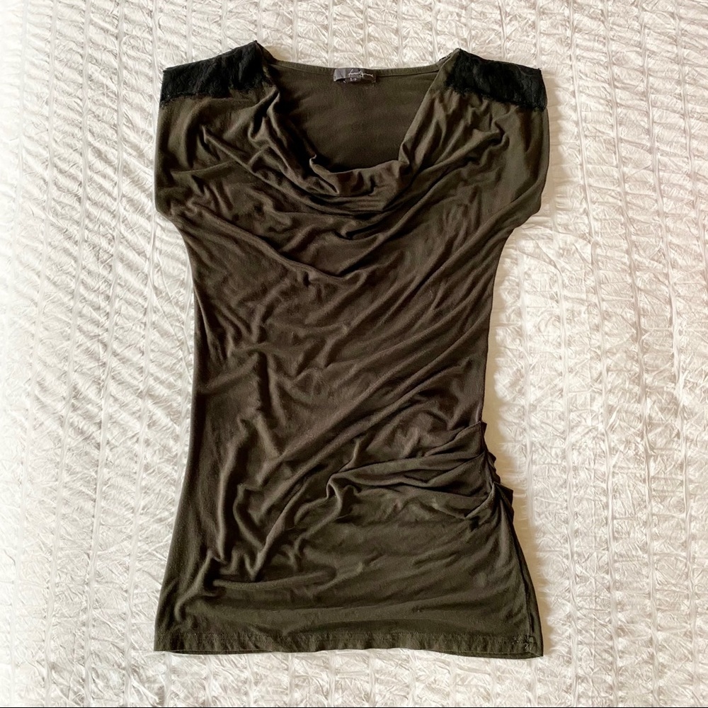 Lace shoulder tunic